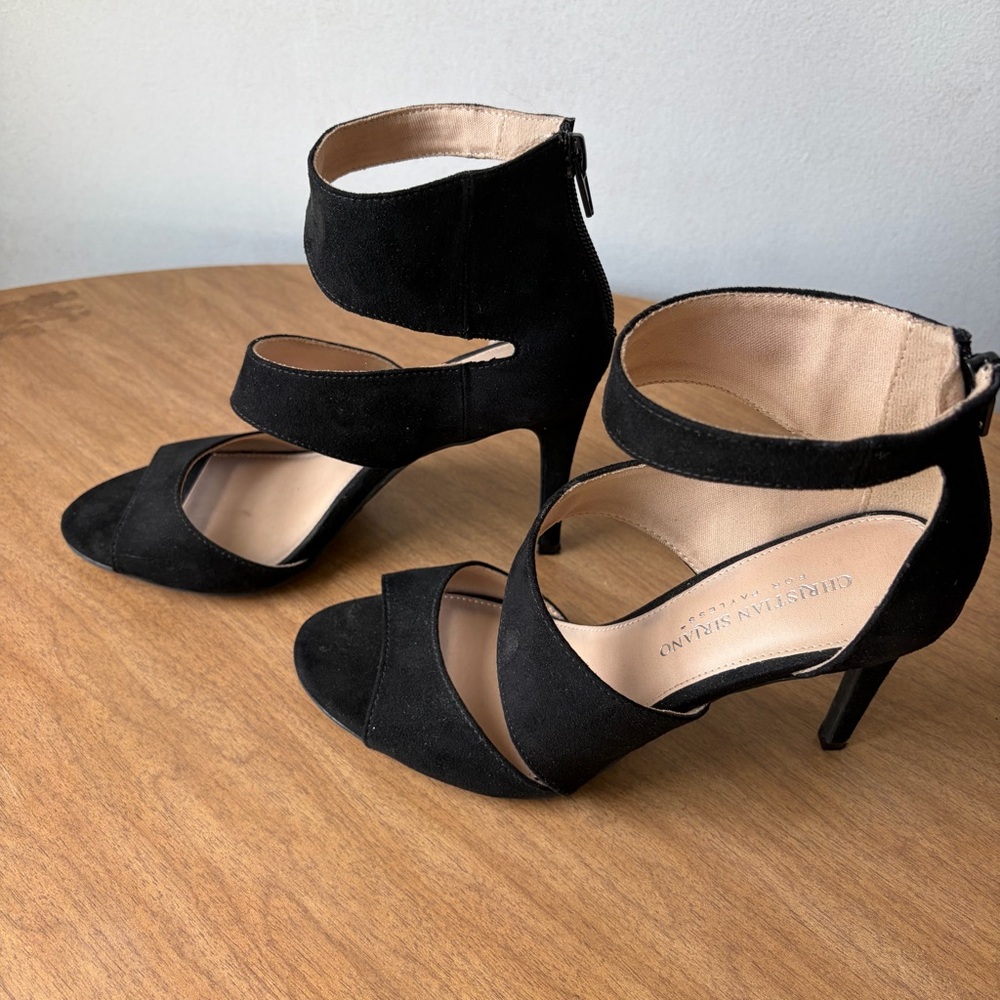 Black Strappy High Heel Sandals Size 7.5 - Picture 9 of 9